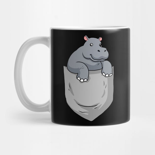 Pocket Hippo Gifts Women Hippopotamus Gift Kids Hippo by PomegranatePower